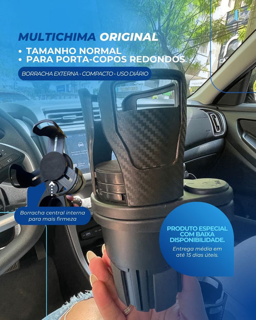 MultiChima | Suporte para Bebidas no Carro "Exclusivo 2026"