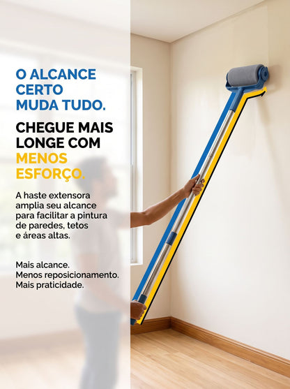 Rolo de Pintura com Extensor 75 cm | Mais Alcance para Paredes e Tetos