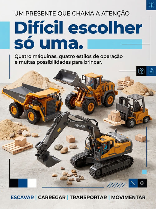 Máquinas de Construção RC com Controle Remoto | A diversão, no controle