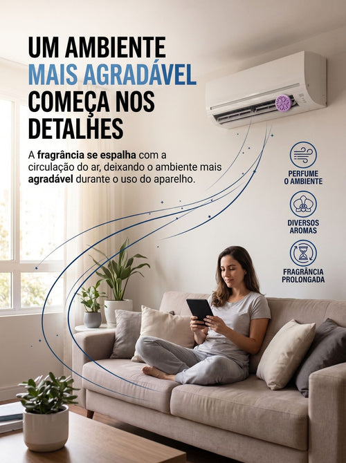 Pastilha para Ar-Condicionado  | Aromatizante de Ação Contínua & Bactericida