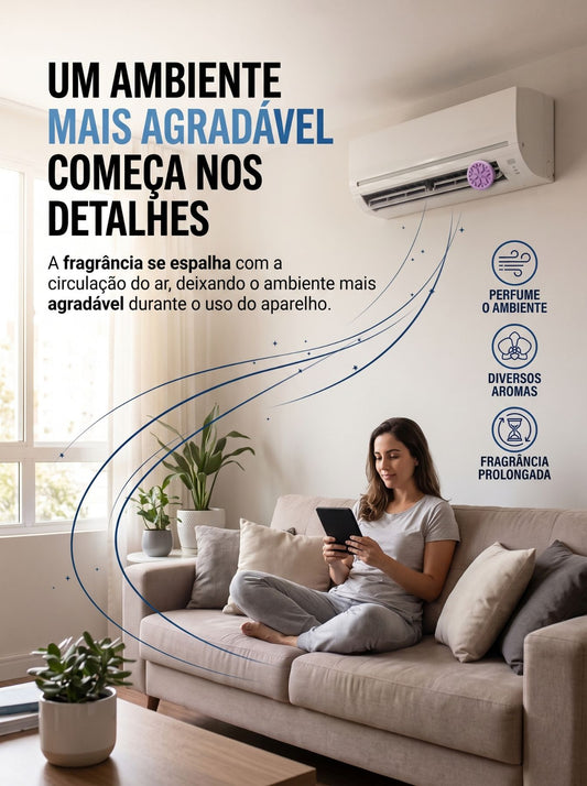 Pastilha para Ar-Condicionado  | Aromatizante de Ação Contínua & Bactericida