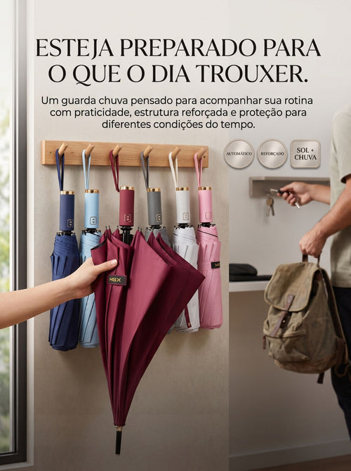 Guarda Chuva Automático Reforçado 24 Varetas | Proteção UV e Uso para Sol e Chuva