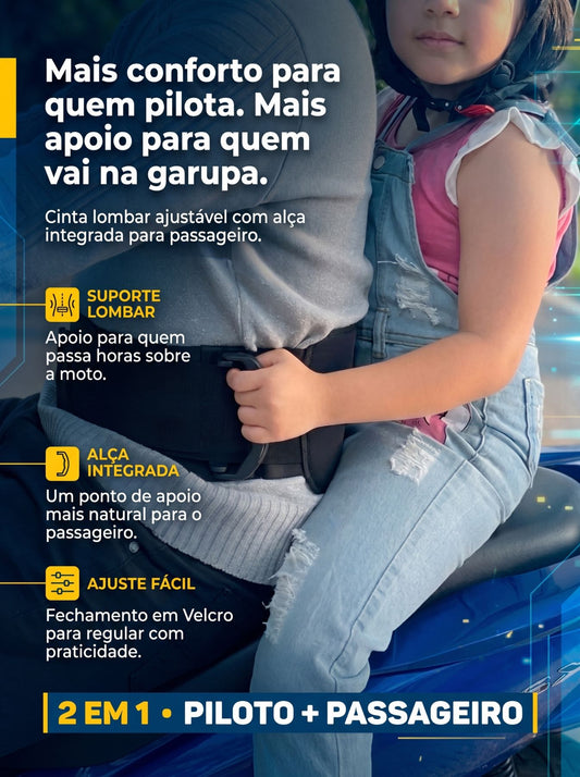 Cinta Lombar apoio para quem pilota | Mais Apoio e Conforto para Passageiro