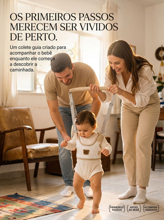 Colete Guia para Primeiros Passos | Ajustável, Respirável e com Alça
