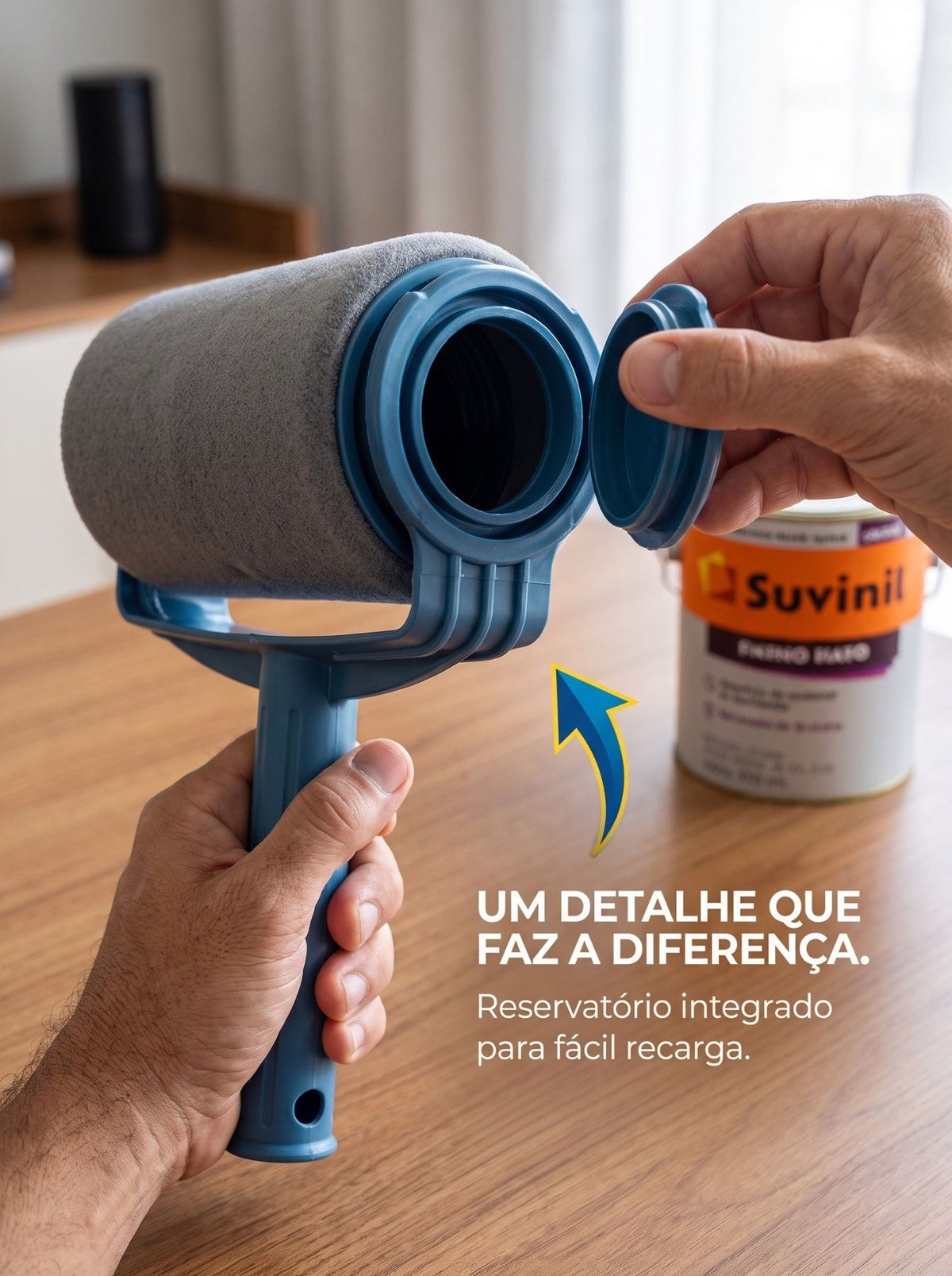 Rolo de Pintura com Extensor 75 cm | Mais Alcance para Paredes e Tetos