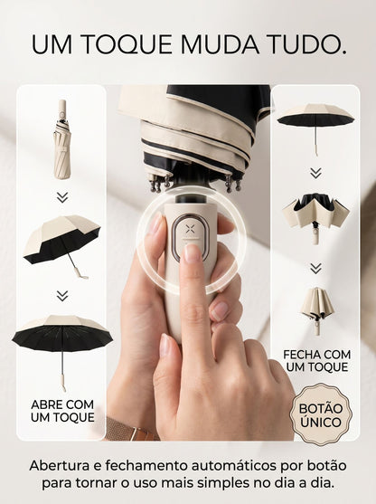 Guarda Chuva Automático Reforçado 24 Varetas | Proteção UV e Uso para Sol e Chuva