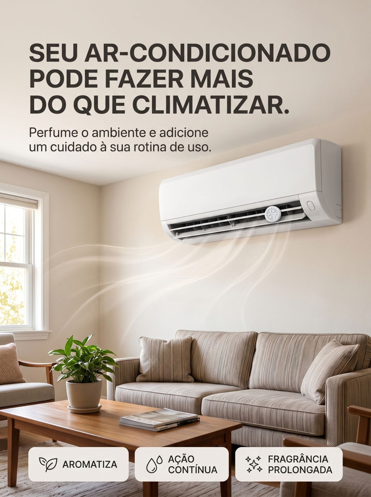 Pastilha para Ar-Condicionado  | Aromatizante de Ação Contínua & Bactericida