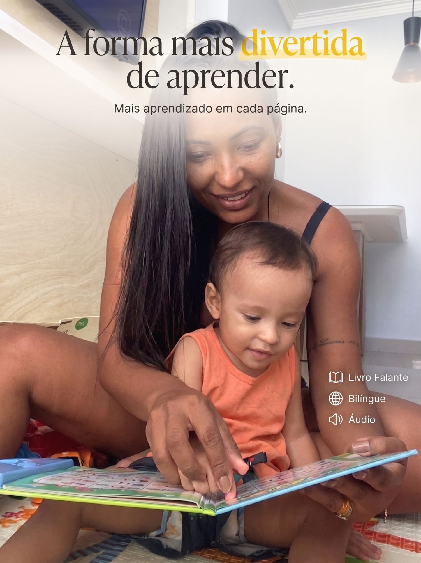Livro Bilíngue Falante | Aprender Brincando em Português e Inglês + Brinde