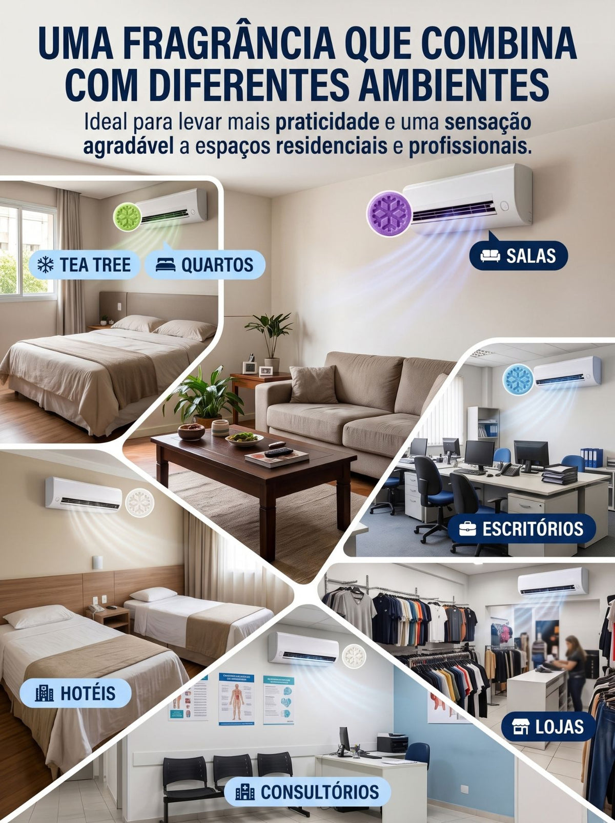 Pastilha para Ar-Condicionado  | Aromatizante de Ação Contínua & Bactericida