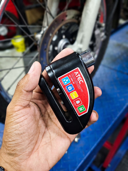 Trava Antifurto com Alarme para Moto | Sensor de Movimento