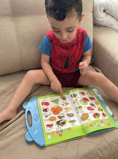 Livro Bilíngue Falante | Aprender Brincando em Português e Inglês + Brinde