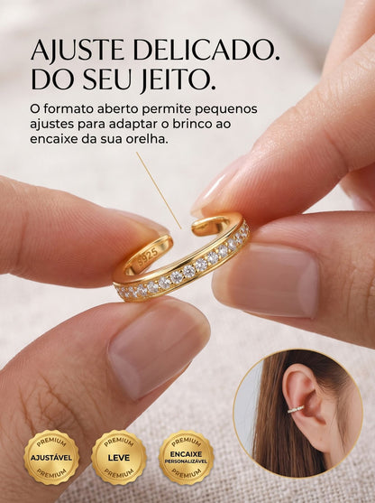 Presilha Estética para Orelha Ajustável | Clipe Discreto Dourado ou Prata