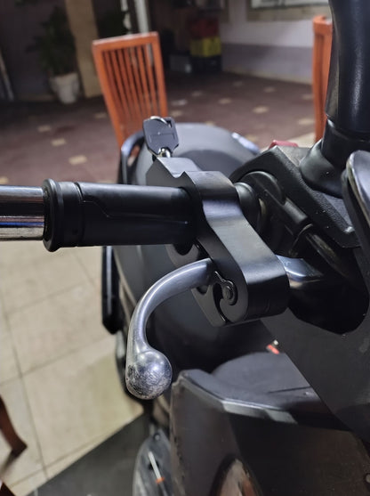 Trava Antifurto Reforçada para Moto | Bloqueio de Manete, Freio e Acelerador