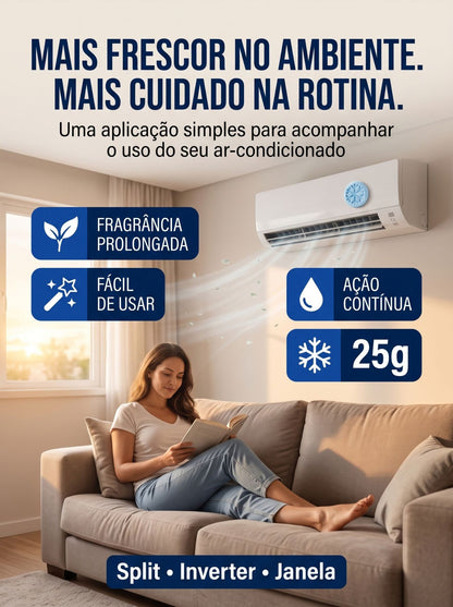 Pastilha para Ar-Condicionado  | Aromatizante de Ação Contínua & Bactericida