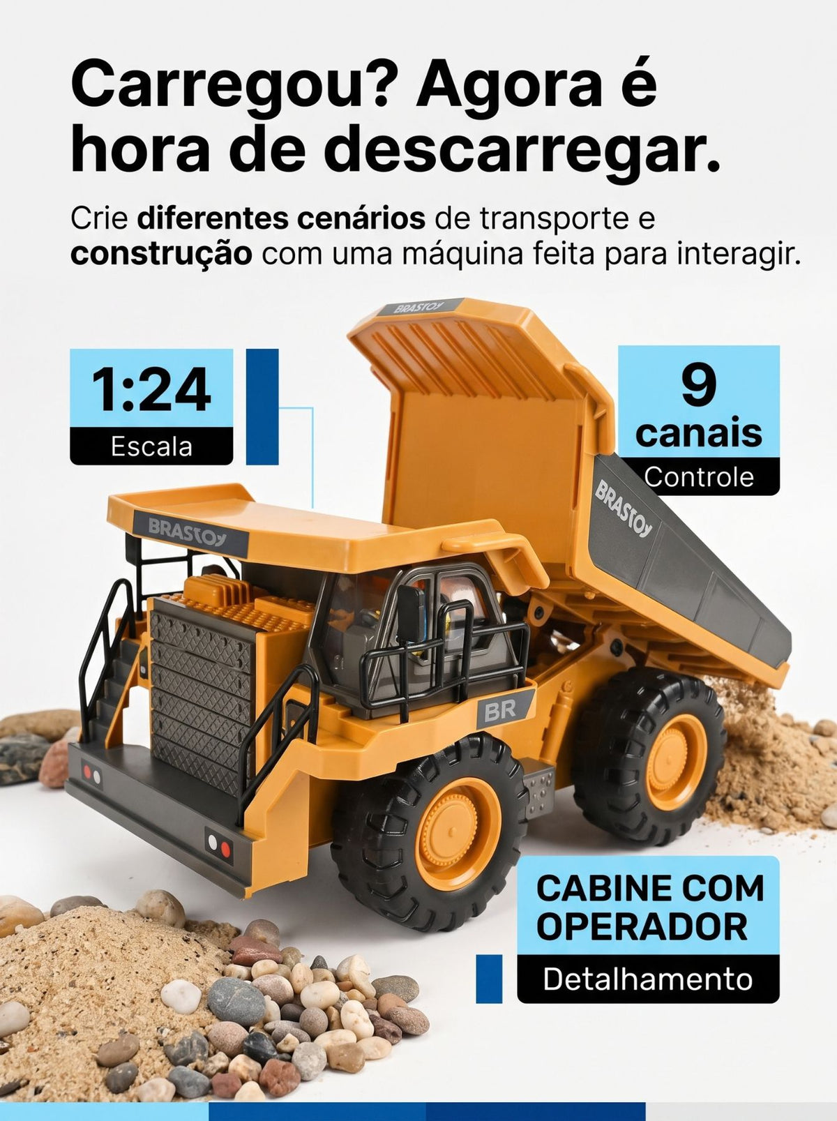 Máquinas de Construção RC com Controle Remoto | A diversão, no controle