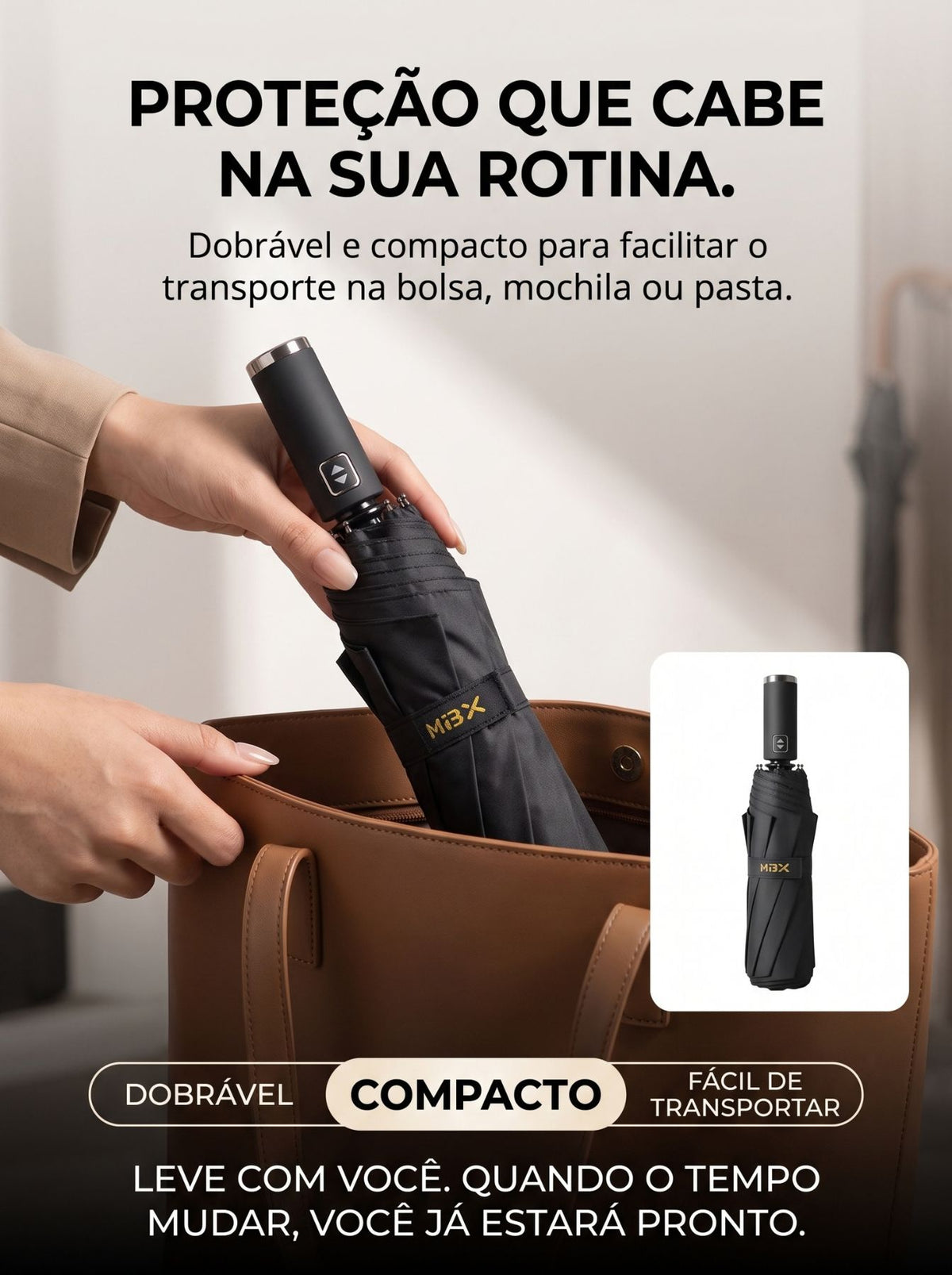 Guarda Chuva Automático Reforçado 24 Varetas | Proteção UV e Uso para Sol e Chuva