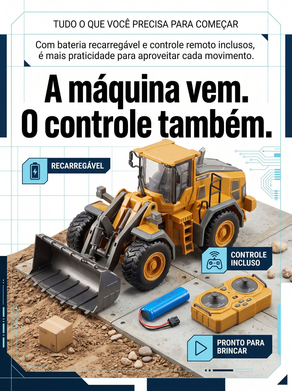 Máquinas de Construção RC com Controle Remoto | A diversão, no controle