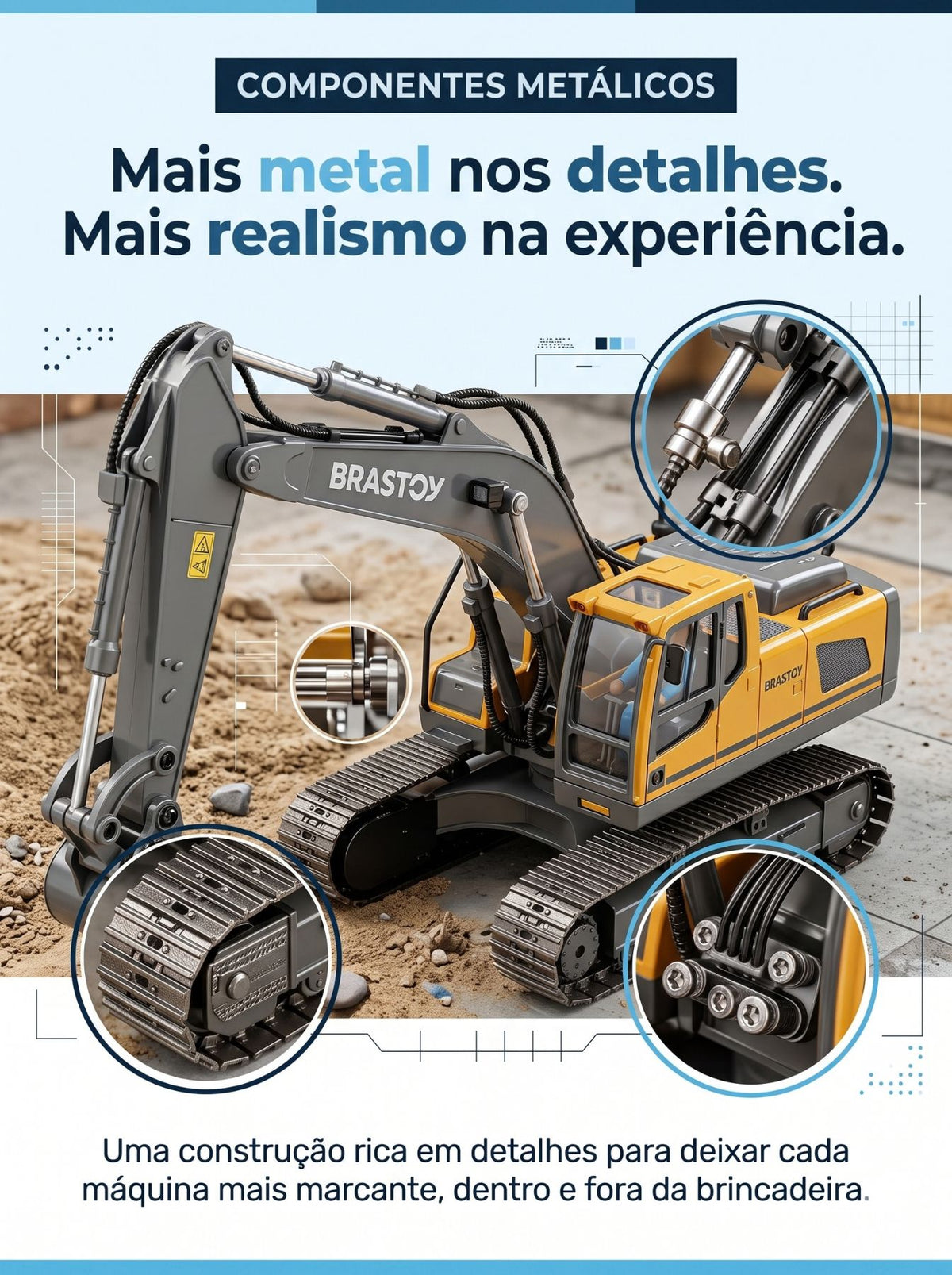 Máquinas de Construção RC com Controle Remoto | A diversão, no controle