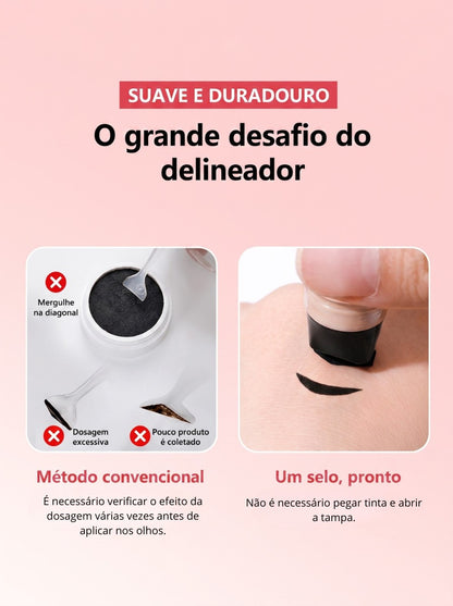 Delineado Perfeito em Segundos | À Prova D'Água Caneta | Delineadora Carimbo 2 em 1