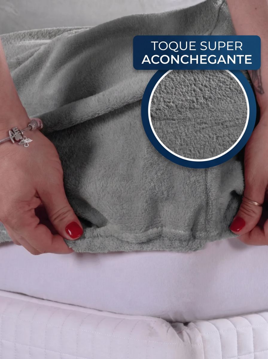 O conforto que transforma suas noites | Jogo de Lençol Plush Manta Soft 3 Peças