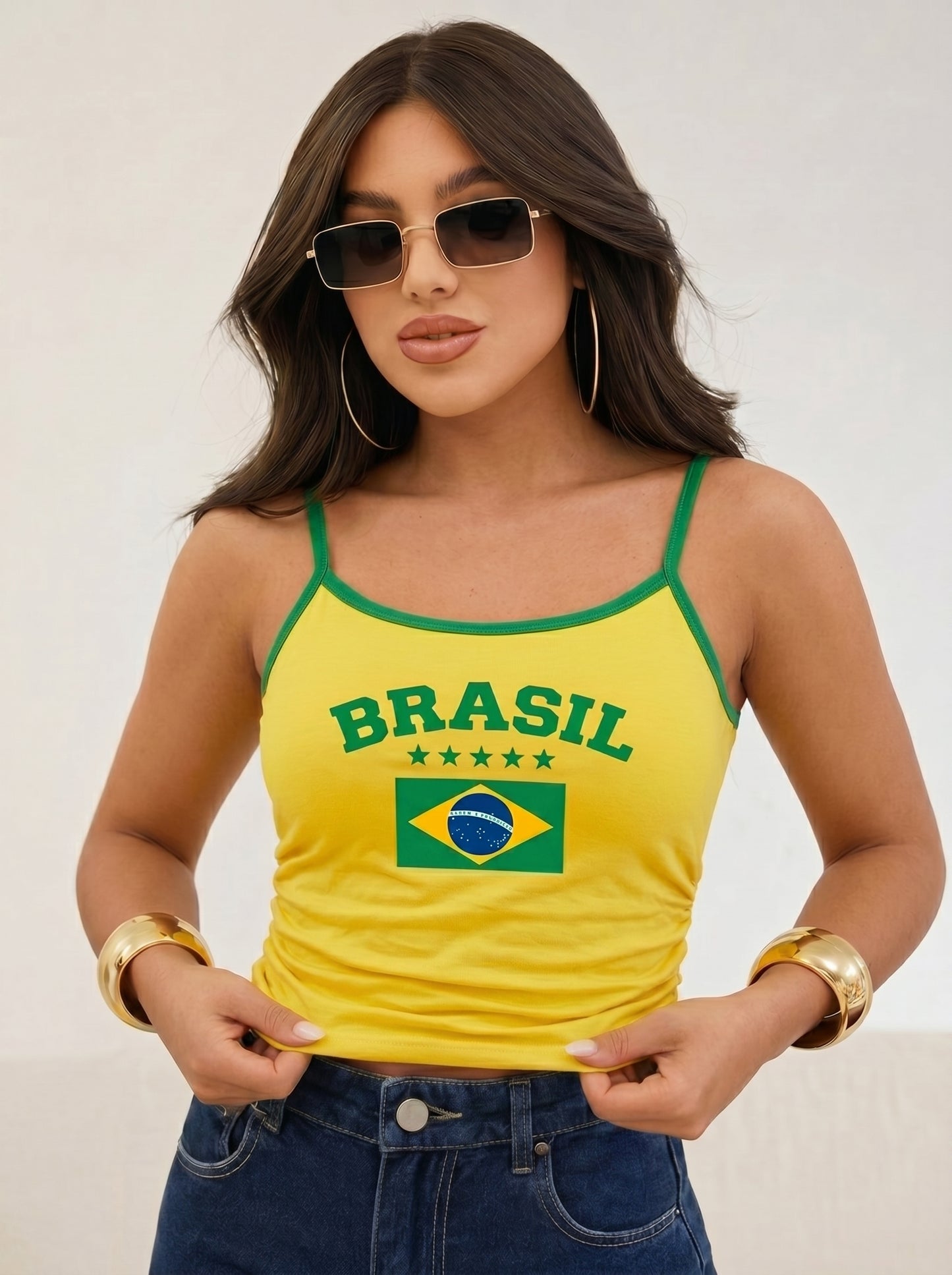 Regata Baby Look Brasil ✨