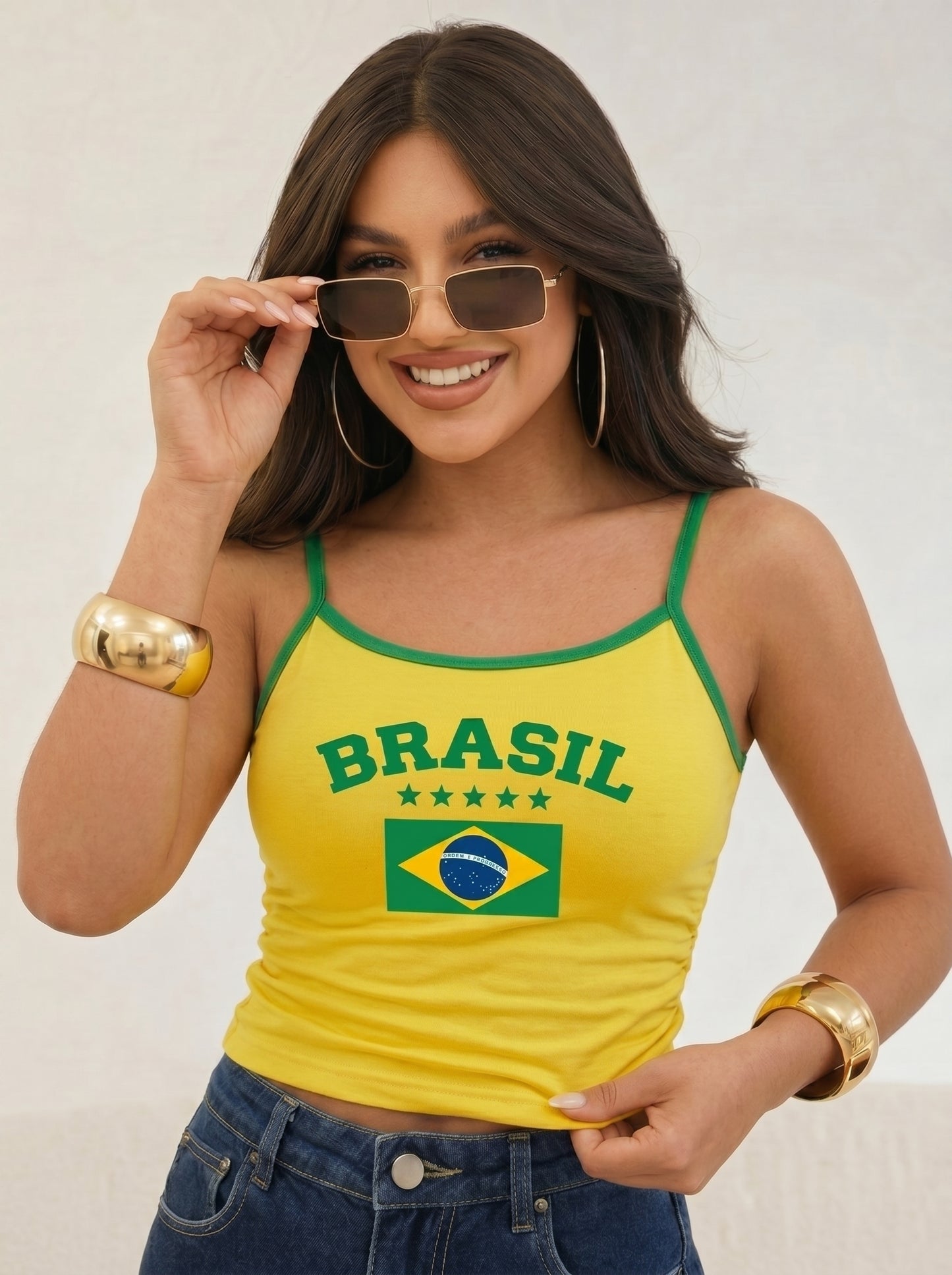 Regata Baby Look Brasil ✨