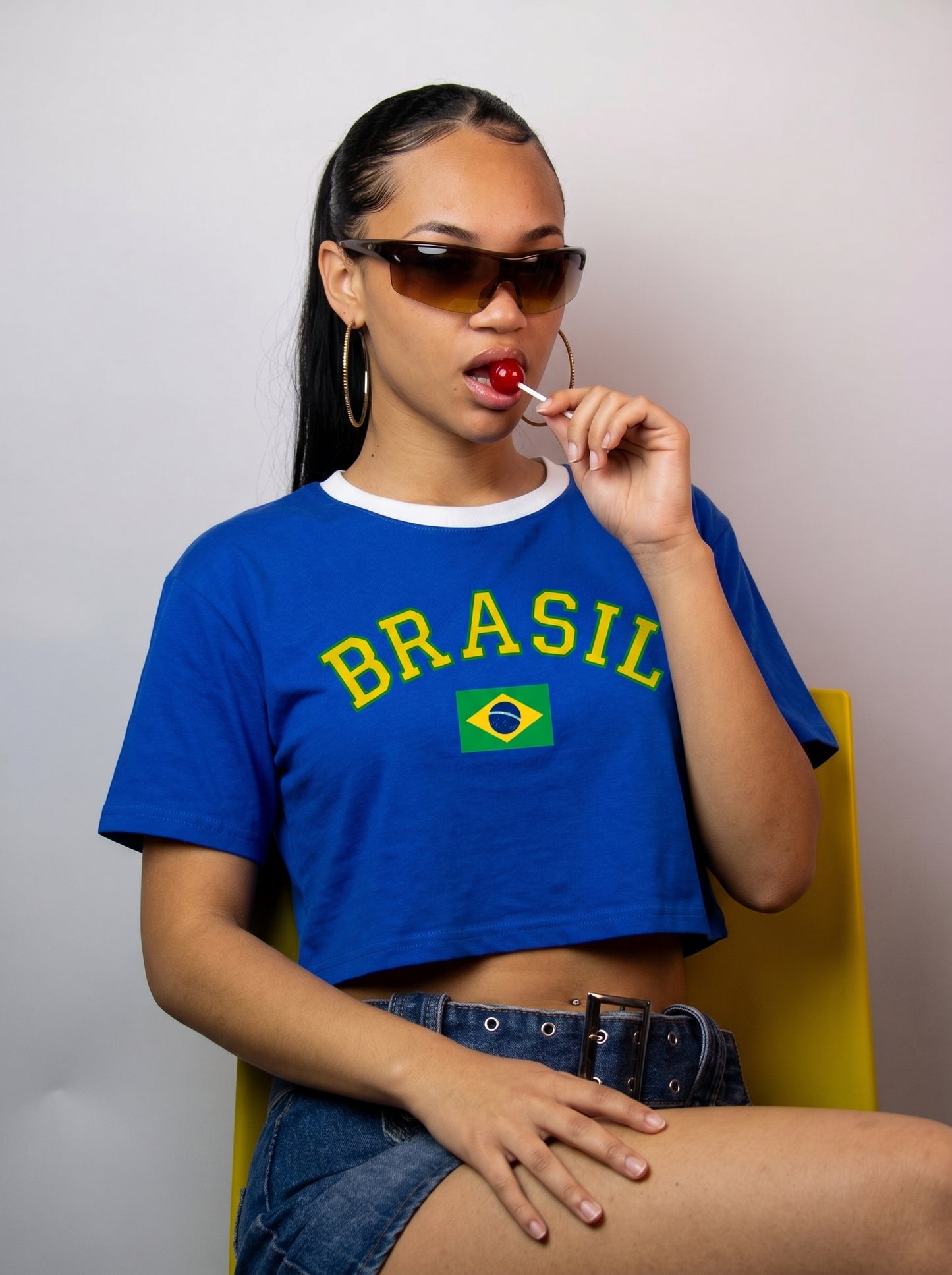 Cropped Oversized Brasil Feminino ✨