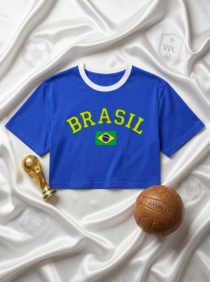 Cropped Oversized Brasil Feminino ✨