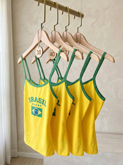 Regata Baby Look Brasil ✨